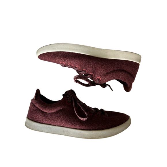 Allbirds Wool Runners Casual Lace Up Sneaker in Sunkissed Red Pink Size 8 - Picture 5 of 8